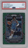 Jalen Williams from the 2022-23 Panini Prizm  set featuring a Green Choice parallel graded by PSA and given an overall grade of 9.