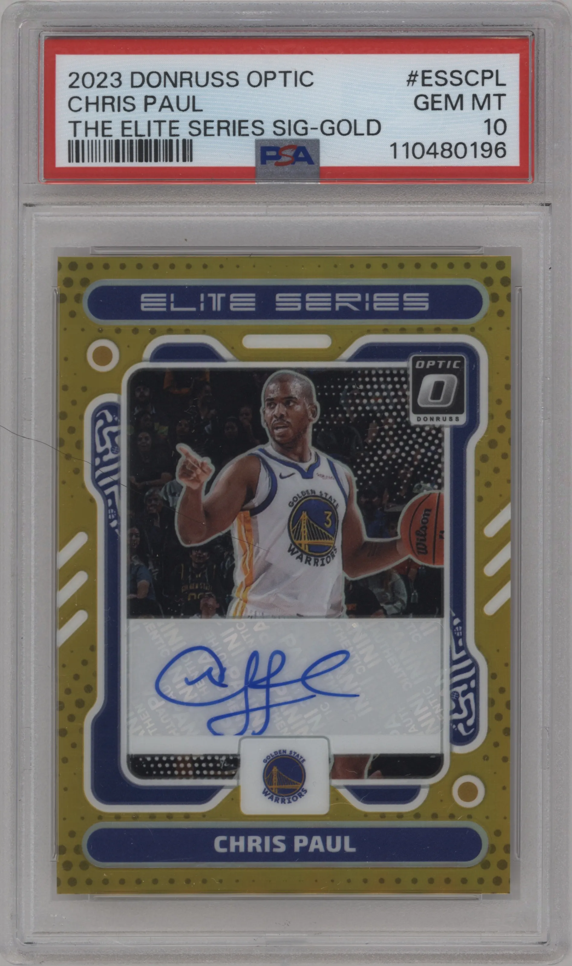 2023 Donruss Optic The Elite Series Sig. Chris Paul Gold #ESS-CPL PSA 10