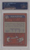 Ron Porter from the 1973 Topps set graded by PSA and given an overall grade of 8.