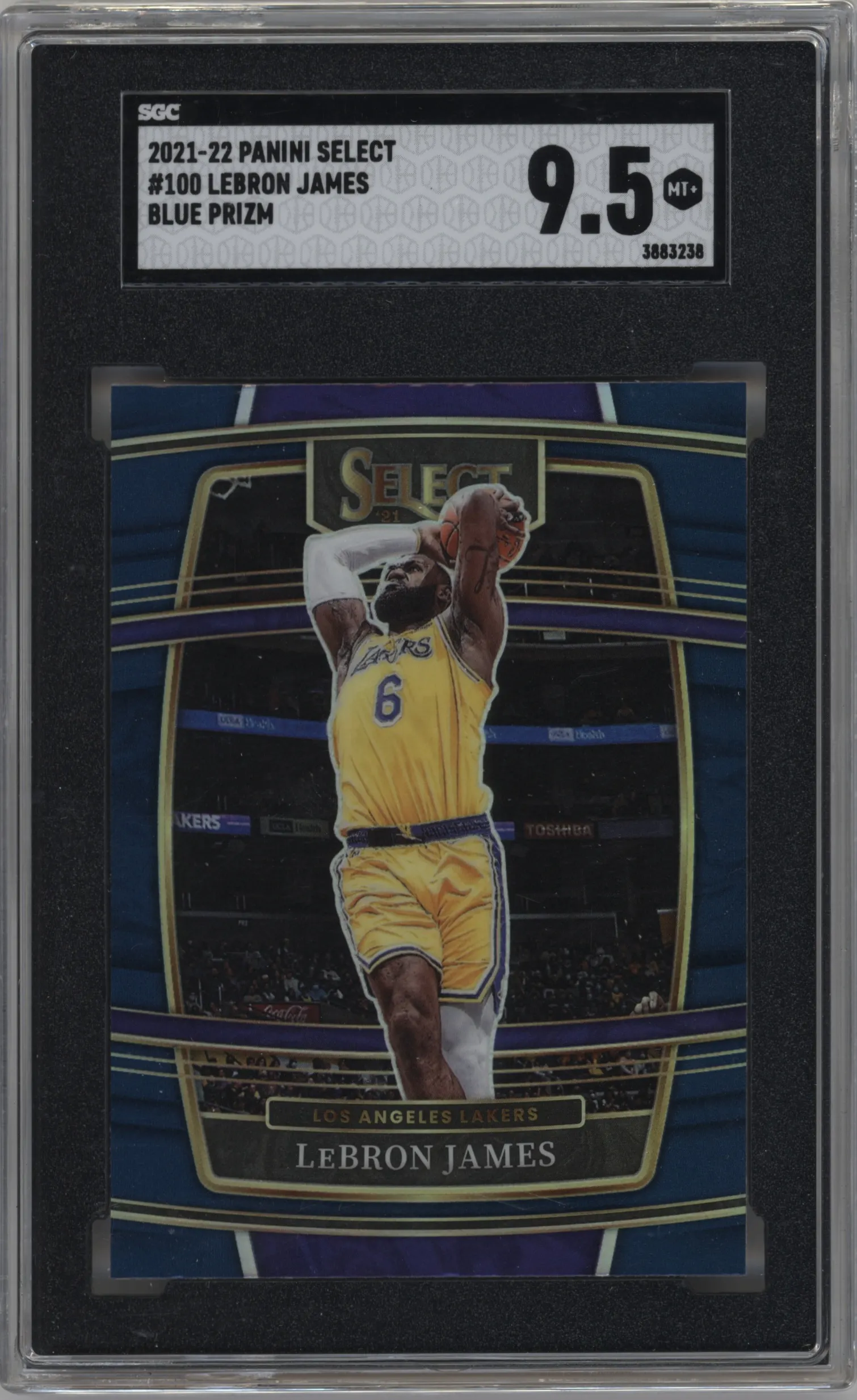 2021 Panini Select LeBron James Blue Prizm SGC 9.5