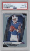 Keon Coleman from the 2024 Panini Prizm set graded by PSA and given an overall grade of 10.