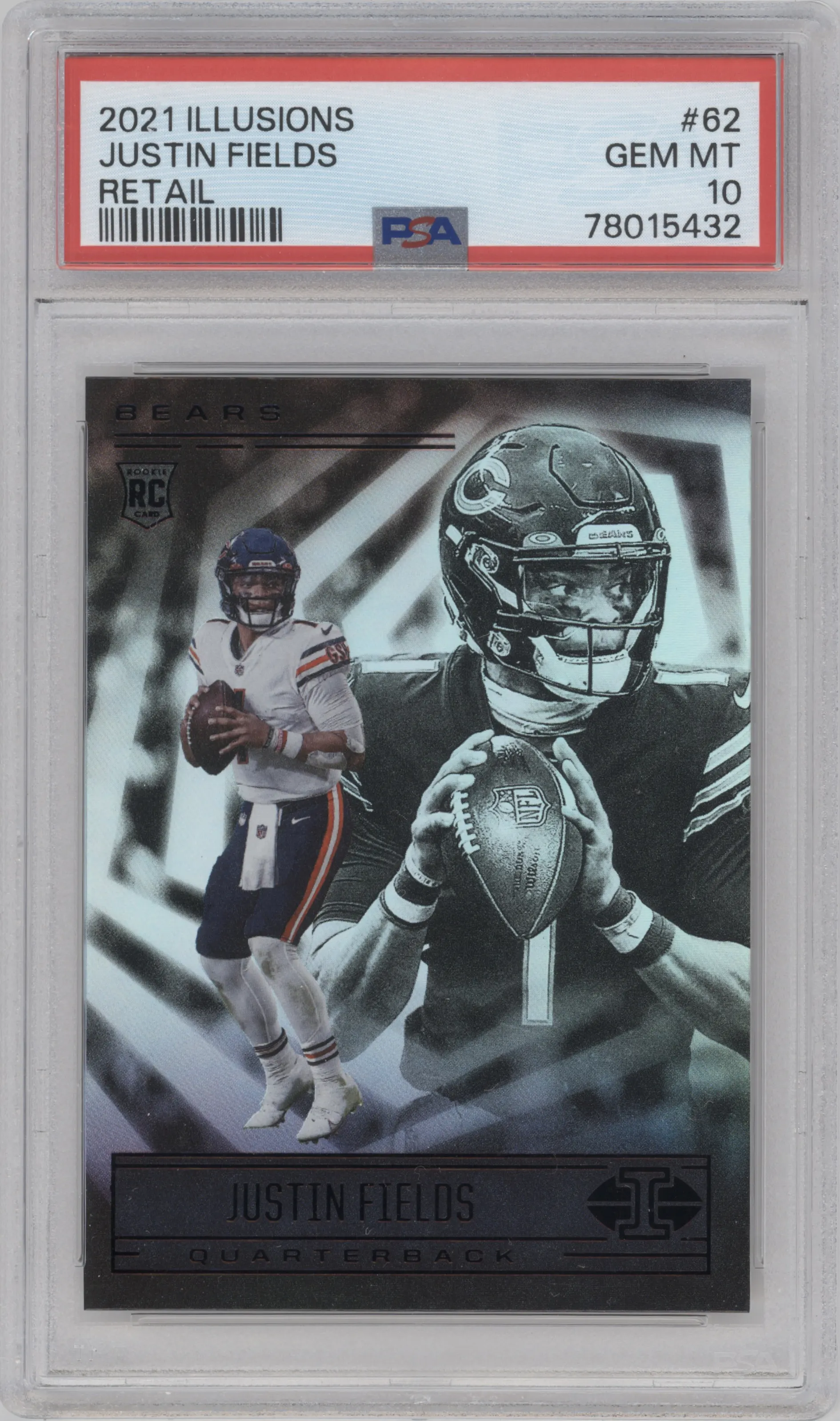 2021 Panini Illusions Justin Fields Retail #62 PSA 10