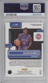 Jalen Duren from the 2022-23 Panini Donruss set featuring a Choice parallel graded by PSA and given an overall grade of 10.