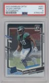 Jalen Carter from the 2023 Donruss Optic set graded by PSA and given an overall grade of 9.