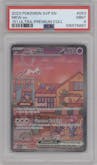 Mew ex from the 2023 Pokemon SV set featuring a Scarlet & Violet 151 Ultra Premium Collection parallel graded by PSA and given an overall grade of 9.