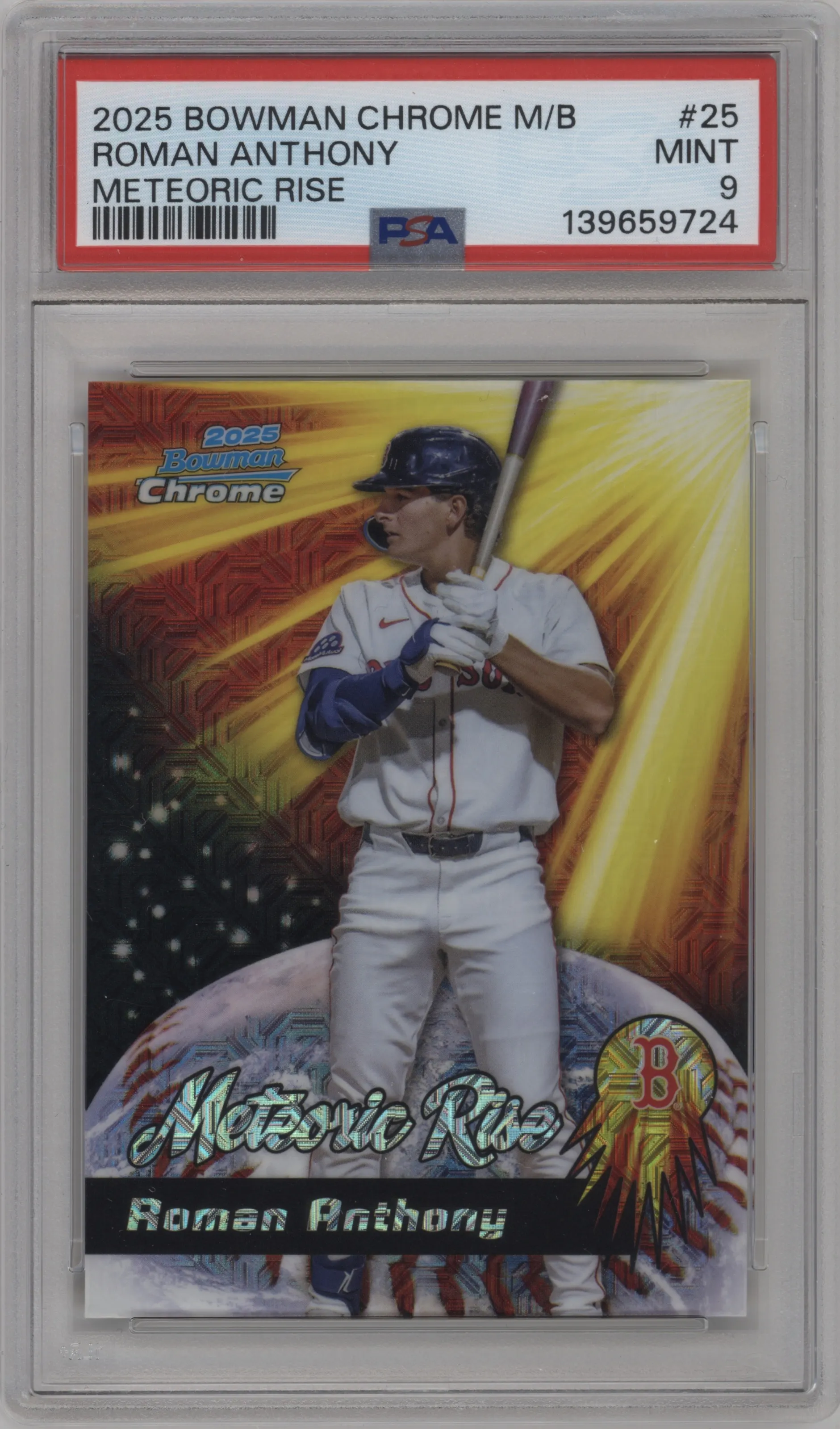 2025 Bowman Chrome Mega Box Meteoric Rise Roman Anthony #MR-25 PSA 9