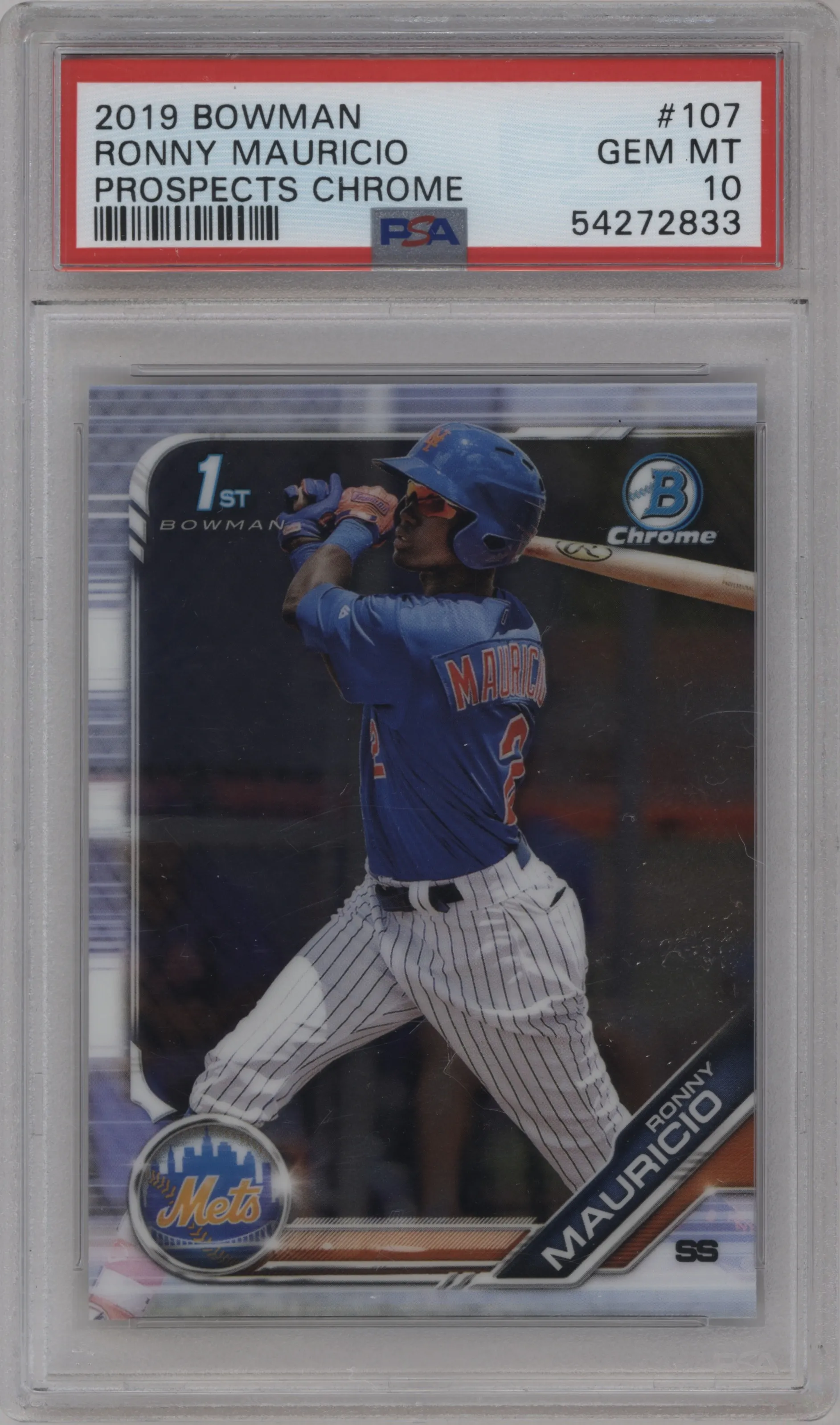 2019 Bowman Chr.Pros. Ronny Mauricio PSA 10