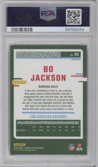 Bo Jackson from the 2023 Donruss Optic set featuring a Fire parallel graded by PSA and given an overall grade of 10.