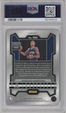 Jordan Hawkins from the 2023-24 Panini Prizm set featuring a Blue Prizm parallel graded by PSA and given an overall grade of 10.