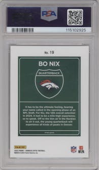 Bo Nix from the 2024 Donruss Optic set graded by PSA and given an overall grade of 10.