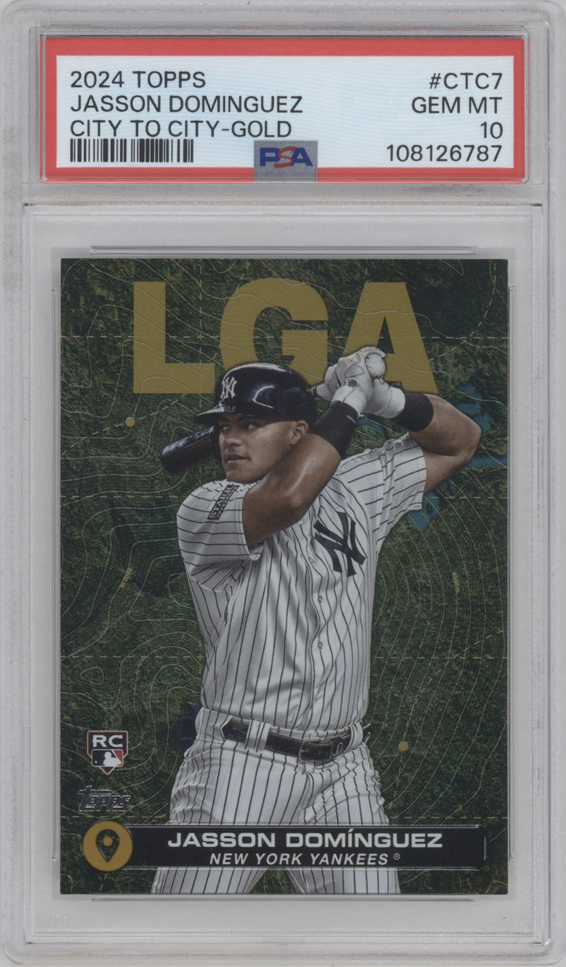 2024 Topps Series 2 Silver Pack City to City Jasson Dominguez Gold PSA 10