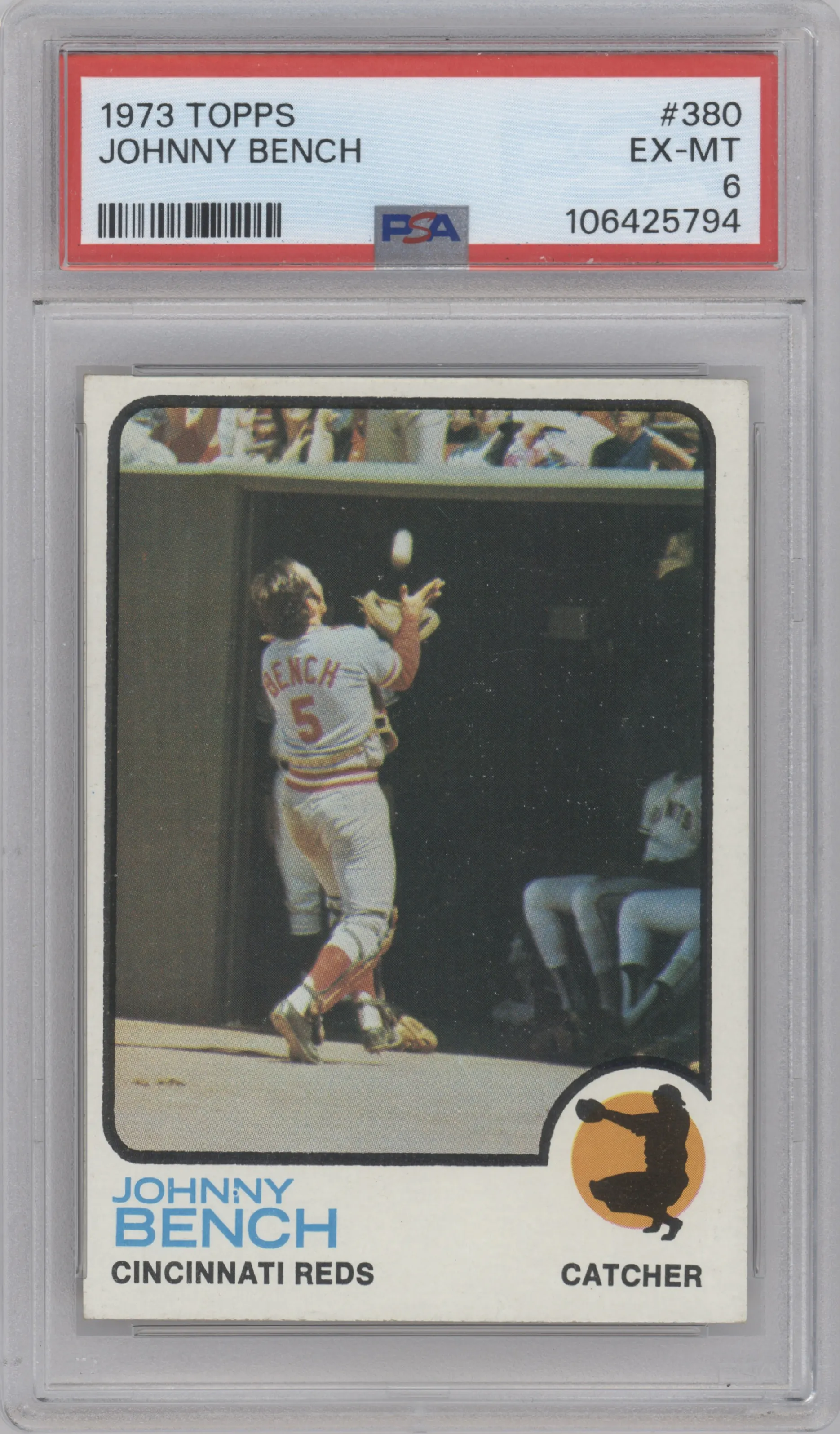 1973 Topps Johnny Bench #380 PSA 6