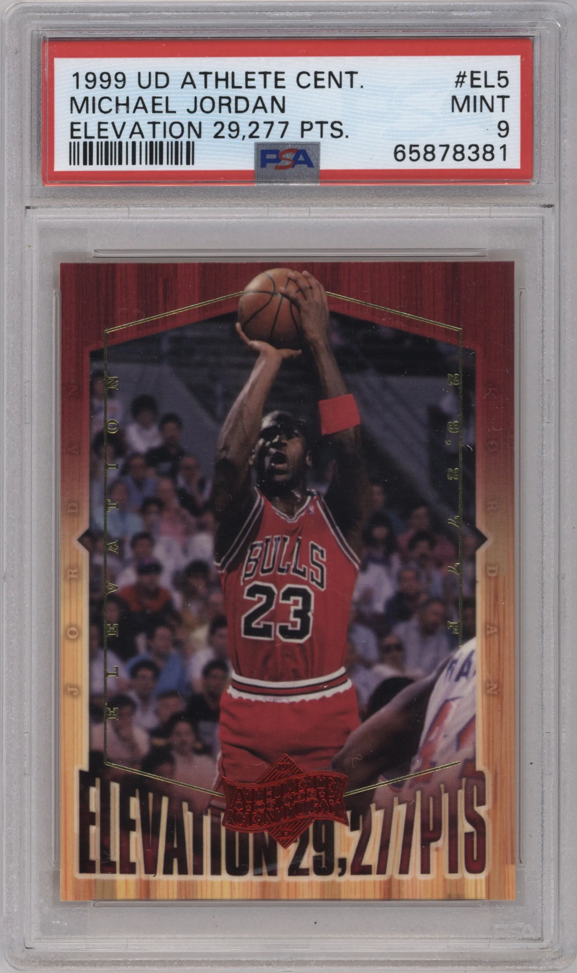 1999 Upper Deck Michael Jordan Athlete of the Century Elevation Michael Jordan #EL5 PSA 9