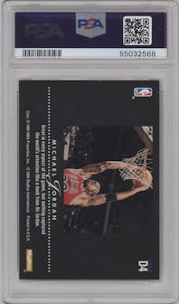 Michael Jordan from the 1993-94 SkyBox Premium set graded by PSA and given an overall grade of 9.