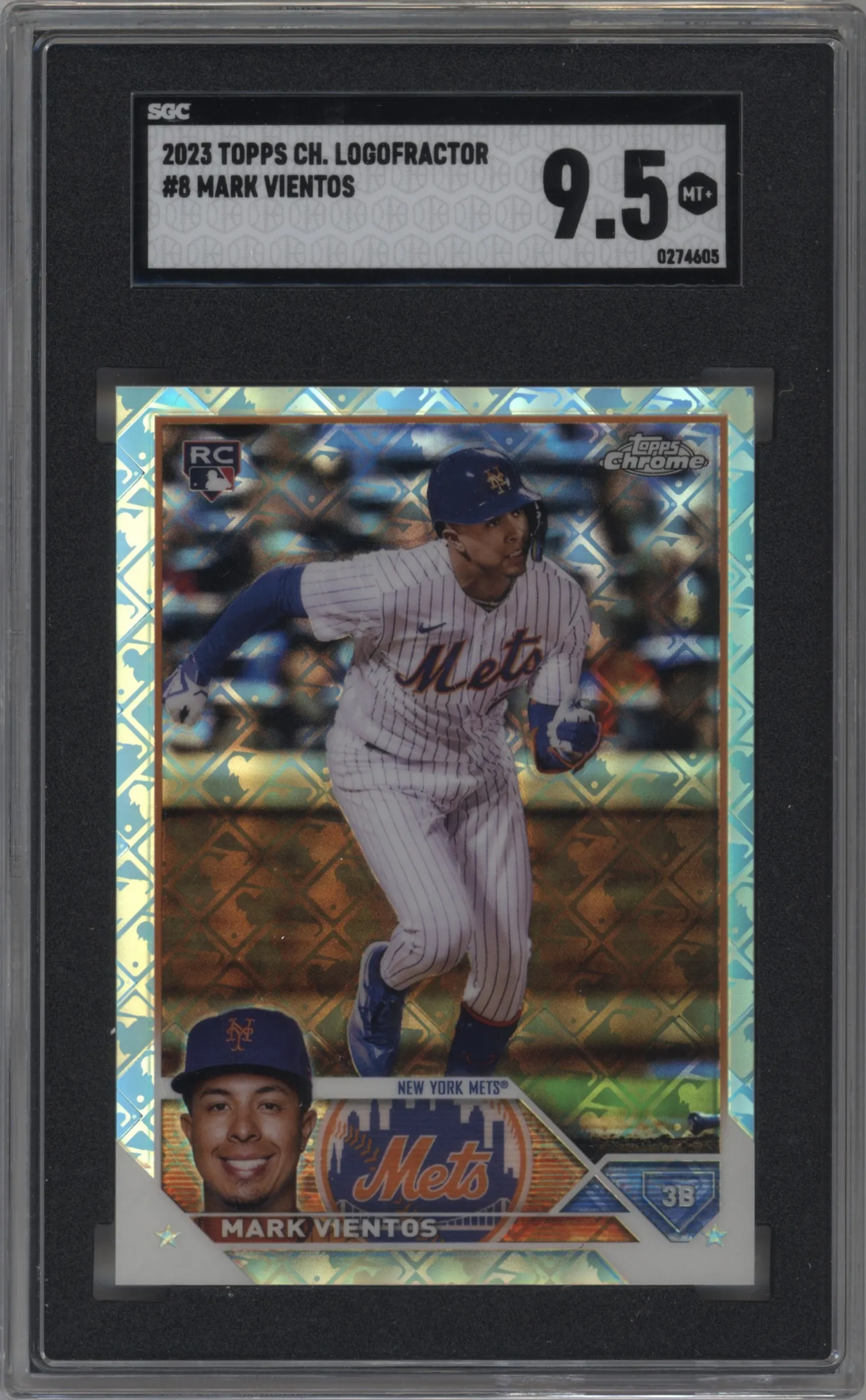 2023 Topps Chrome Logofractor Edition Mark Vientos #8 SGC 9.5