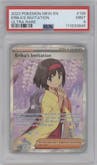 Erika's Invitation from the 2023 Pokemon SV set graded by PSA and given an overall grade of 9.