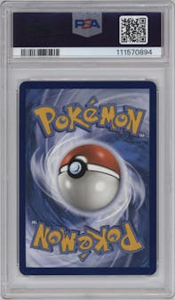 Gimmighoul from the 2023 Pokemon SV set graded by PSA and given an overall grade of 10.