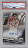 Zach Edey from the 2023-24 Bowman U Chrome set featuring a Lava Refractor parallel graded by PSA and given an overall grade of 10.