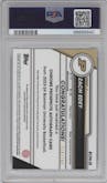 Zach Edey from the 2023-24 Bowman U Chrome set featuring a Lava Refractor parallel graded by PSA and given an overall grade of 10.