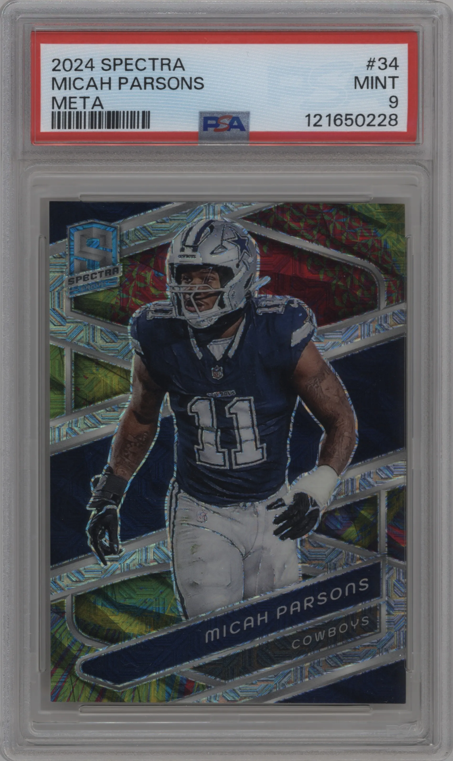 2024 Panini Spectra Micah Parsons Meta PSA 9