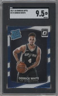 Derrick White from the 2017-18 Panini Donruss Optic set graded by SGC and given an overall grade of 9.5.