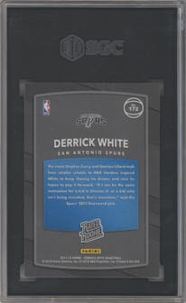 Derrick White from the 2017-18 Panini Donruss Optic set graded by SGC and given an overall grade of 9.5.