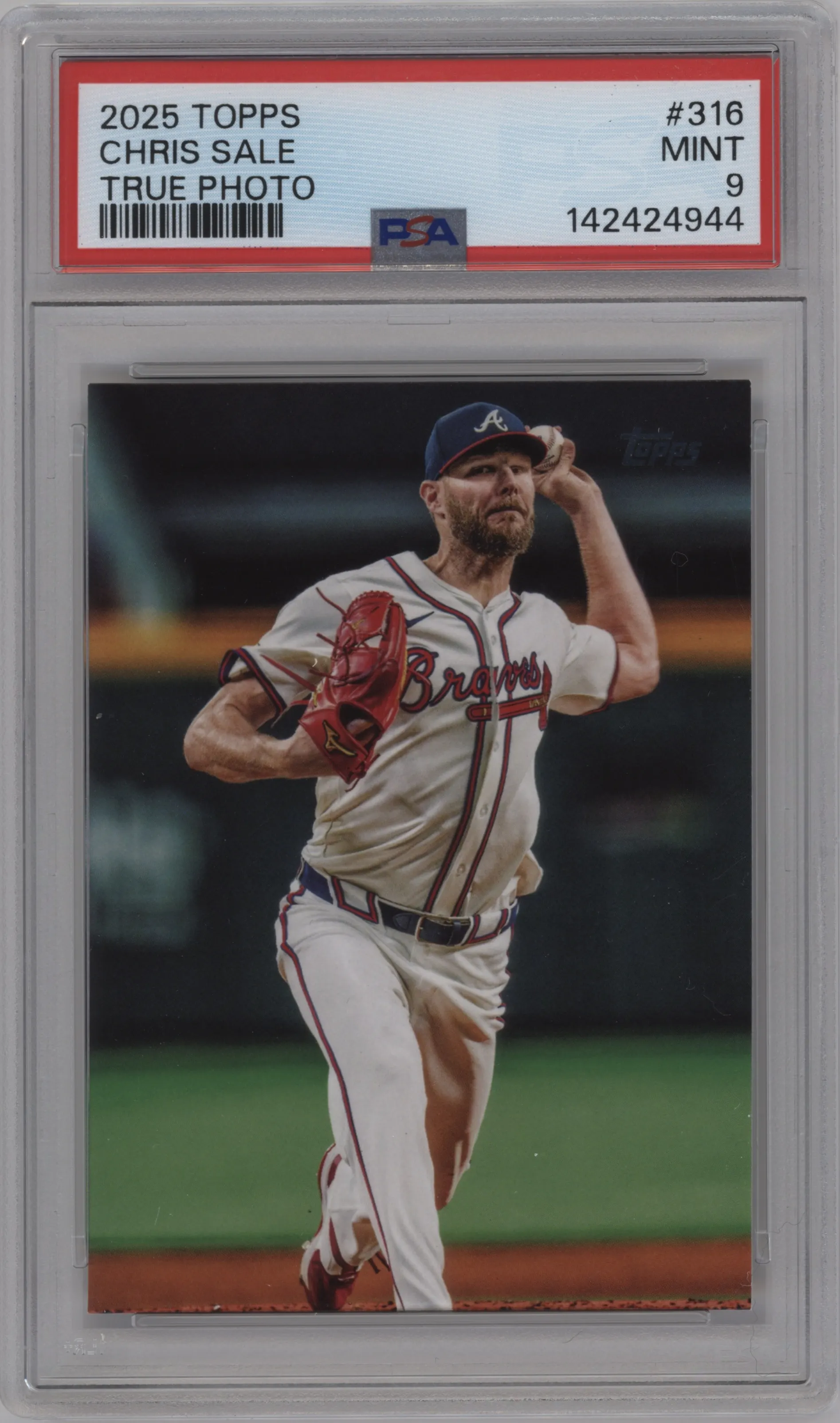 2025 Topps Chris Sale True Photo #316 PSA 9