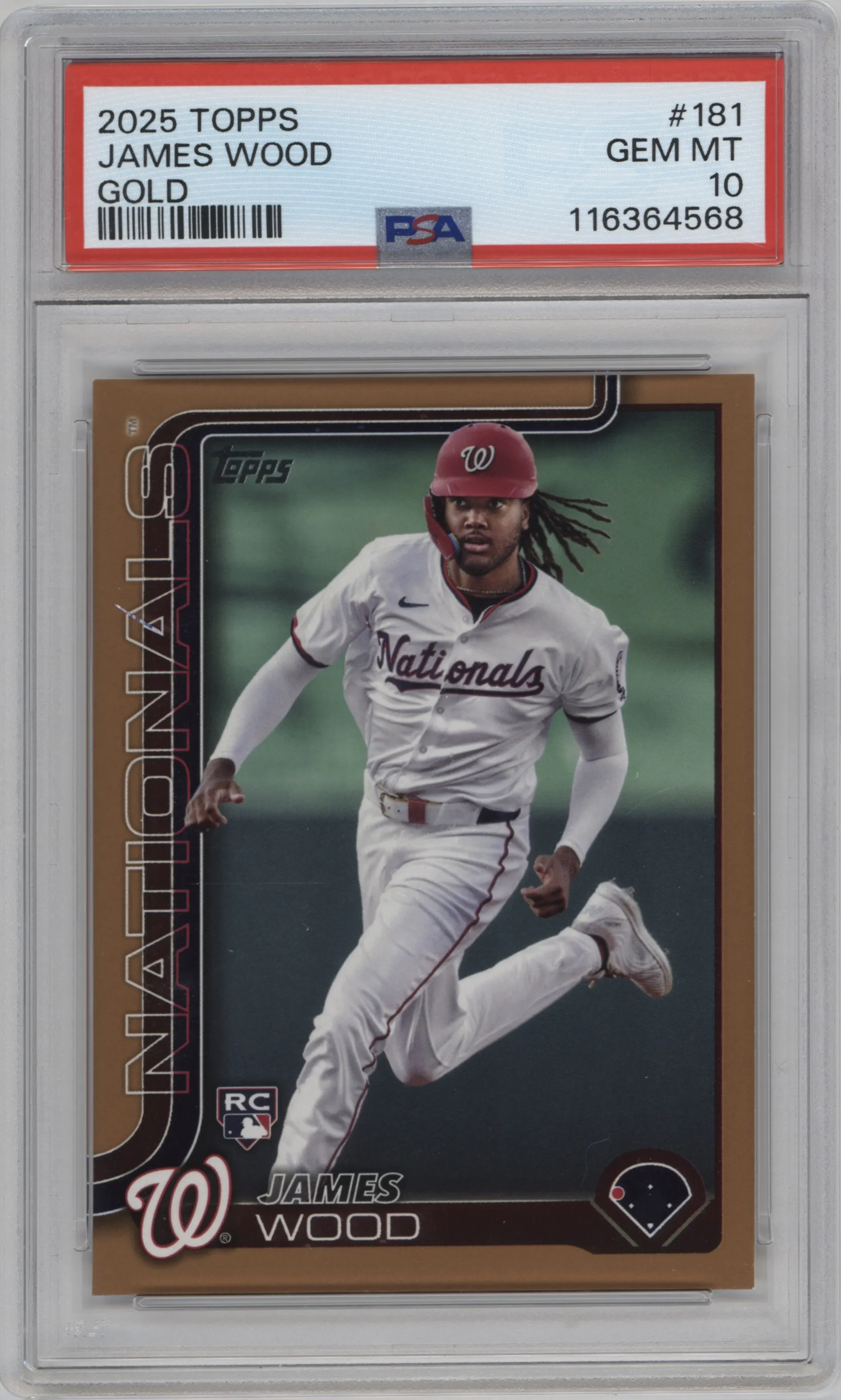 2025 Topps James Wood Gold #181 PSA 10
