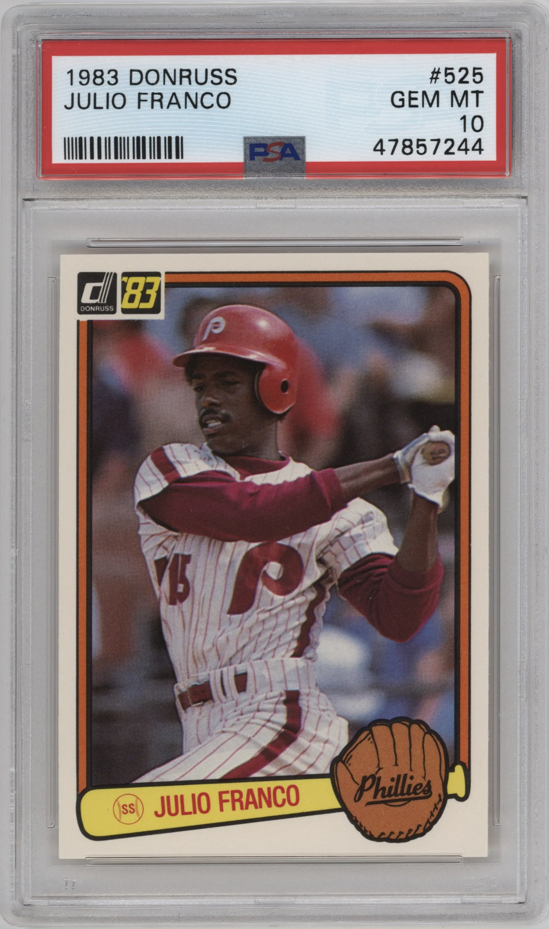 1983 Donruss Julio Franco PSA 10