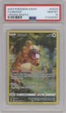Bidoof from the 2023 Pokemon SWSH set graded by PSA and given an overall grade of 10.