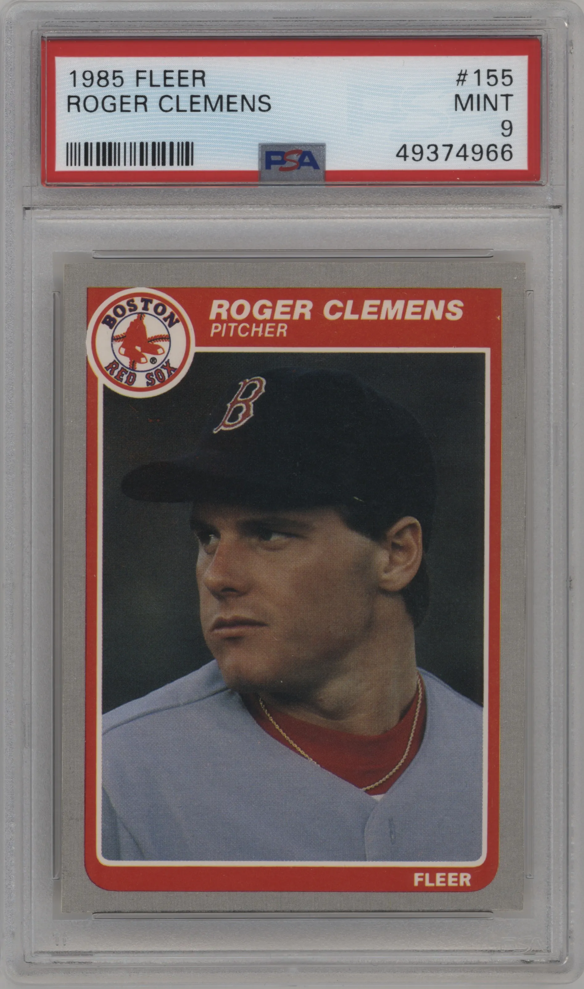 1985 Fleer Roger Clemens PSA 9