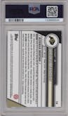 Shedeur Sanders from the 2023 Bowman Chrome University set graded by PSA and given an overall grade of 10.