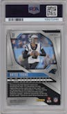 Bryce Young from the 2024 Panini Prizm set featuring a Navy Camo parallel graded by PSA and given an overall grade of 9.