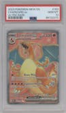 Charizard ex from the 2023 Pokemon SV set graded by PSA and given an overall grade of 10.