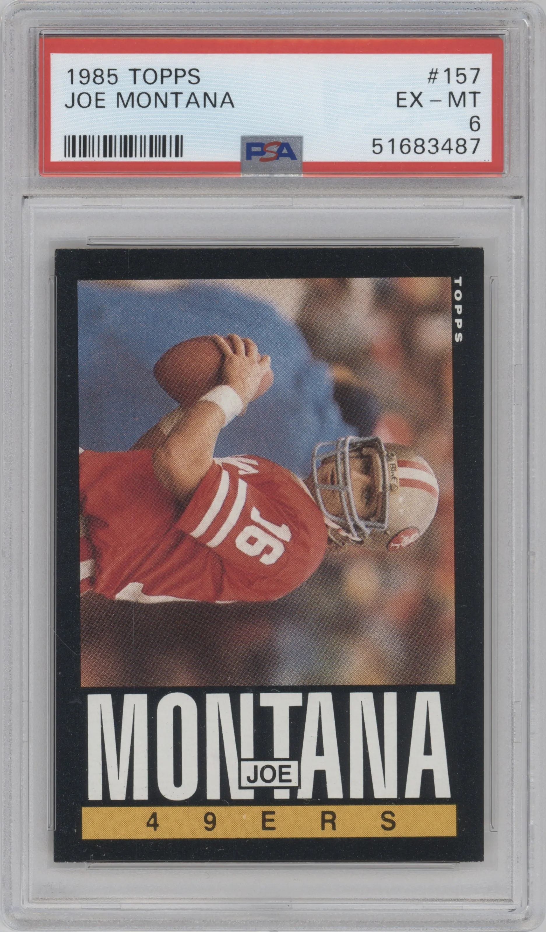 1985 Topps Joe Montana #157 PSA 6
