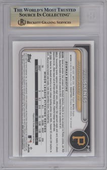 Paul Skenes from the 2024 Bowman set graded by Beckett and given an overall grade of 9.5.