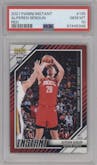 Alperen Sengun from the 2021-22 Panini Instant NBA set featuring a Red parallel graded by PSA and given an overall grade of 10.