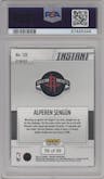 Alperen Sengun from the 2021-22 Panini Instant NBA set featuring a Red parallel graded by PSA and given an overall grade of 10.