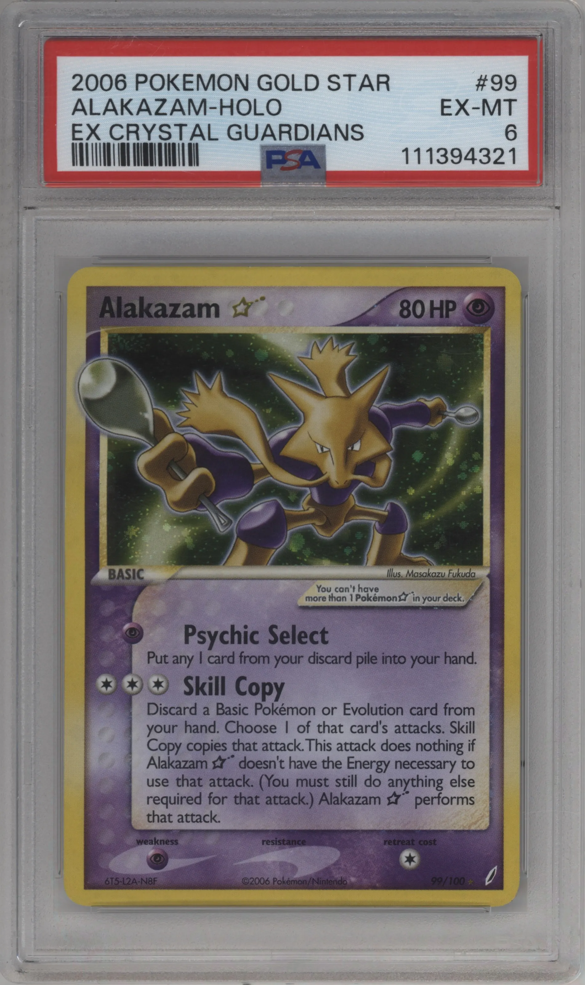 Alakazam Gold Star