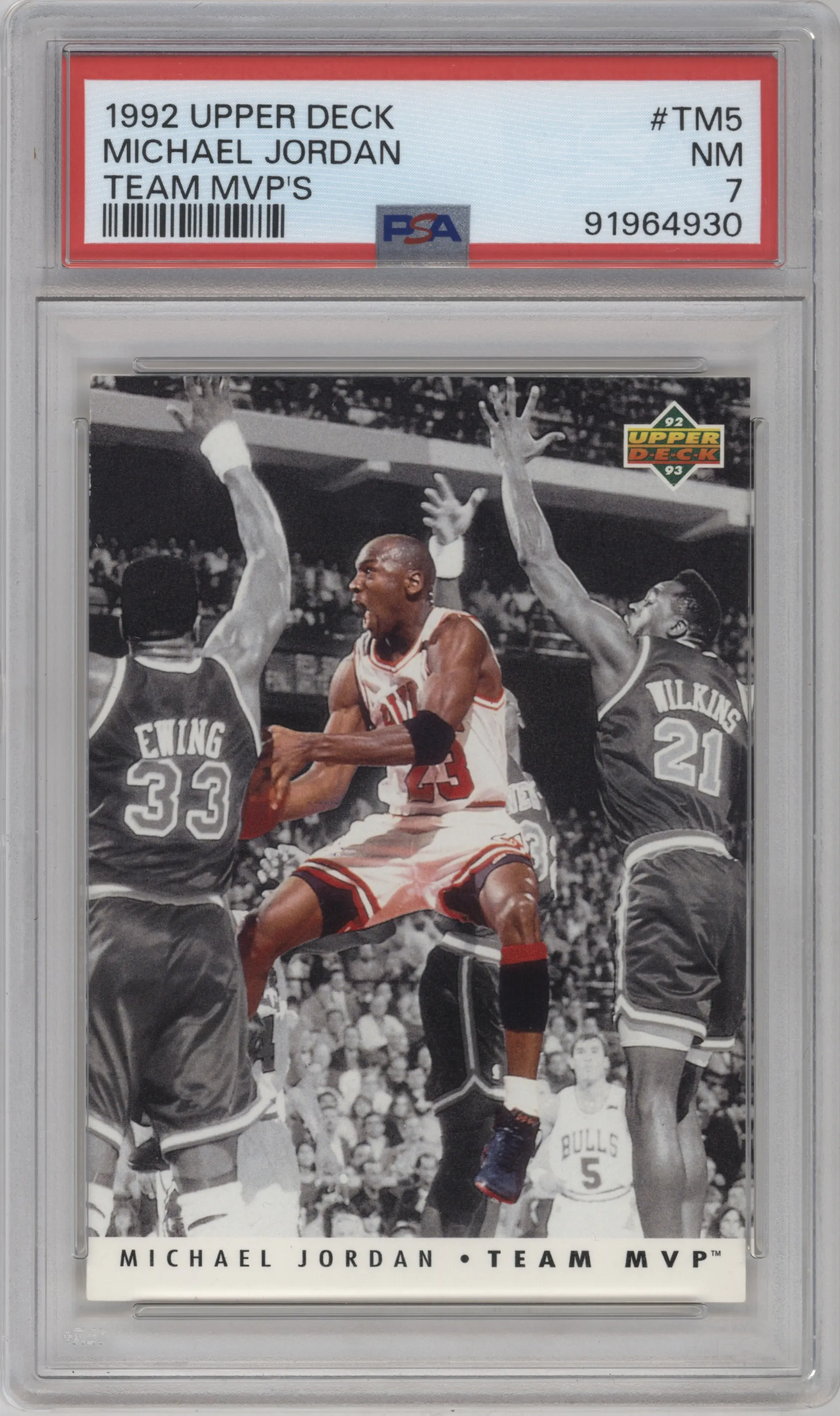 1992 Upper Deck Team MVP Michael Jordan PSA 7