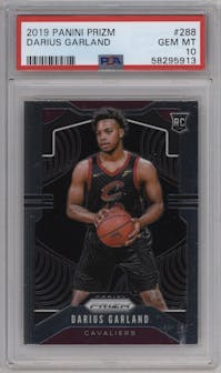 Darius Garland from the 2019-20 Panini Prizm set graded by PSA and given an overall grade of 10.