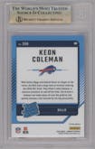 Keon Coleman  from the 2024 Donruss set featuring a Red Wave parallel graded by Beckett and given an overall grade of 9.5.