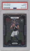 C.J. Stroud from the 2023 Panini Prizm set graded by PSA and given an overall grade of 10.