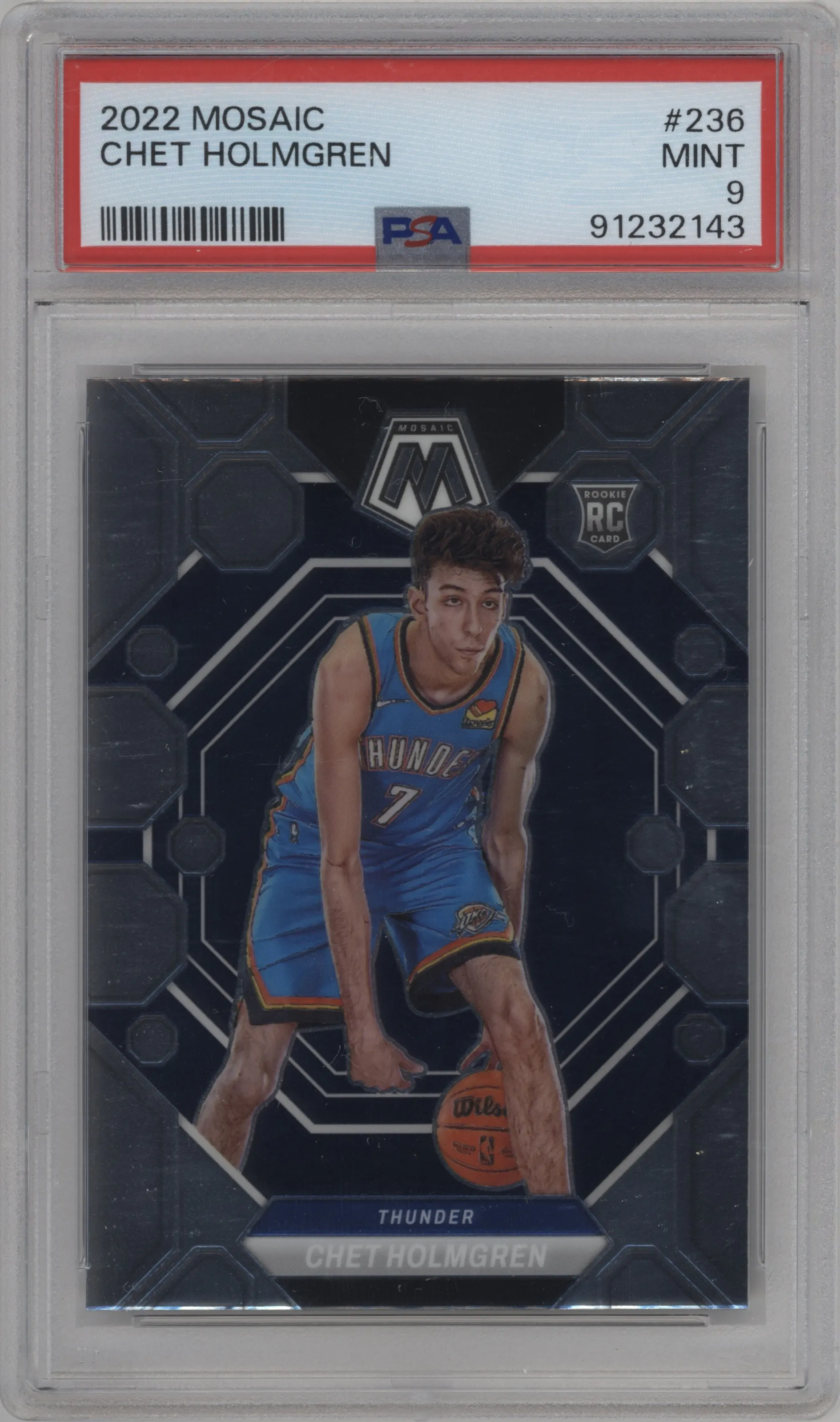 2022 Panini Mosaic Chet Holmgren PSA 9