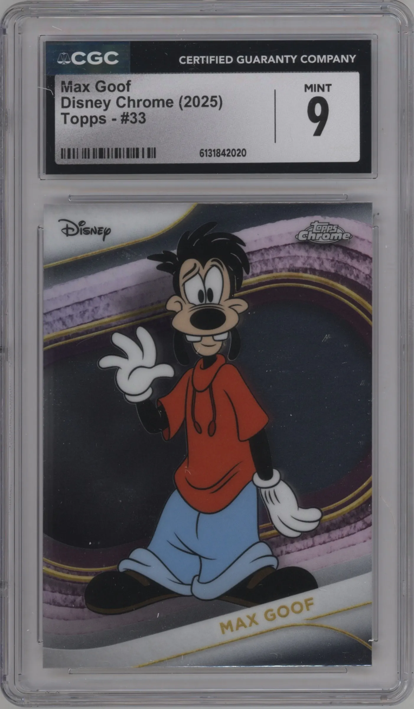 2025 Topps Chrome Disney Max Goof #33 CGC 9
