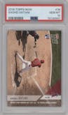 Shohei Ohtani from the 2018 Topps Now set graded by PSA and given an overall grade of 10.