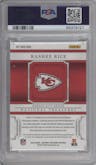 Rashee Rice from the 2023 Panini National Treasures set graded by PSA and given an overall grade of 8.