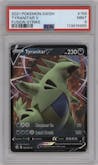 Tyranitar V from the 2021 Pokemon SWSH set graded by PSA and given an overall grade of 9.
