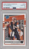 Joe Burrow from the 2020 Panini Donruss set graded by PSA and given an overall grade of 10.