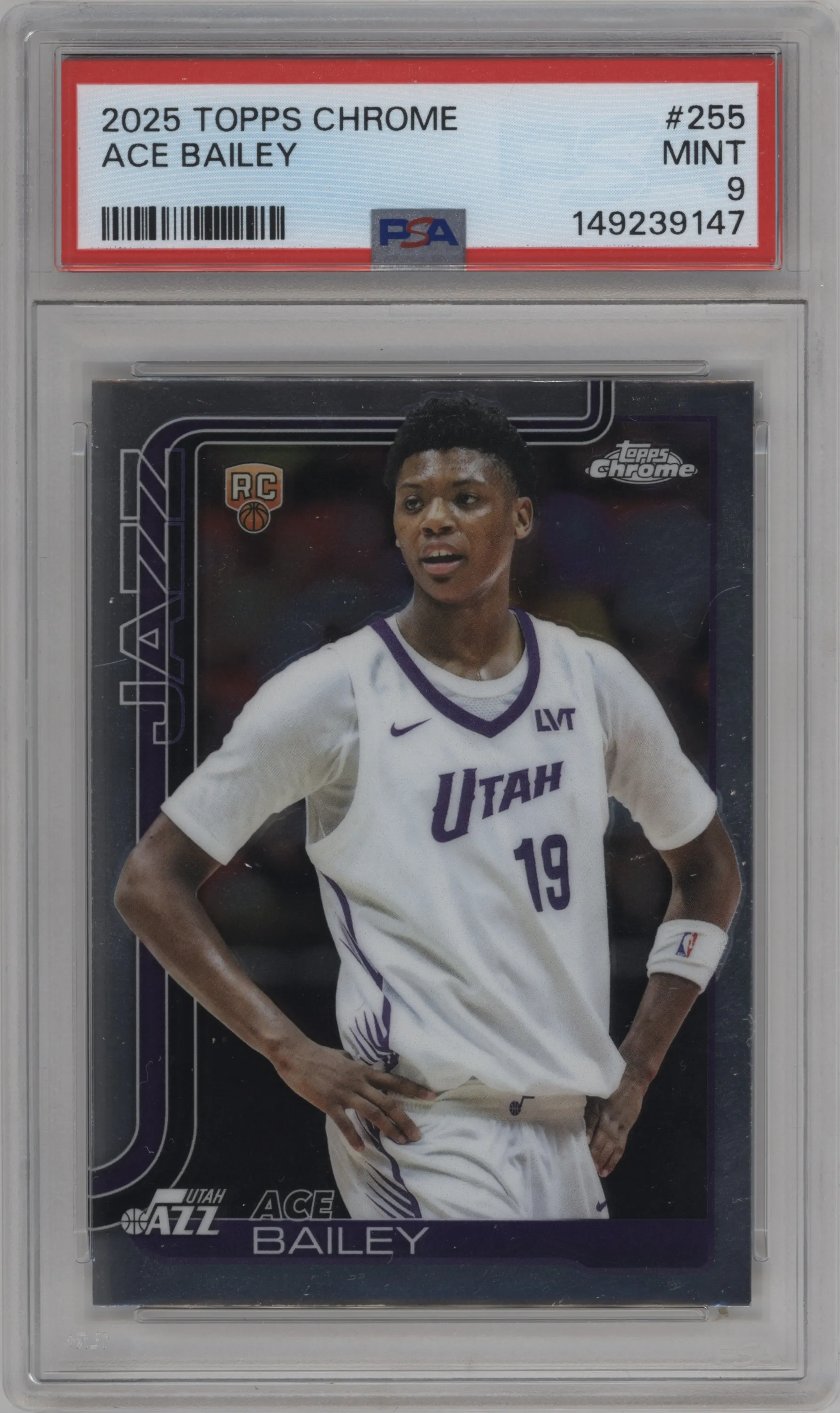 2025 Topps Chrome Ace Bailey #255 PSA 9
